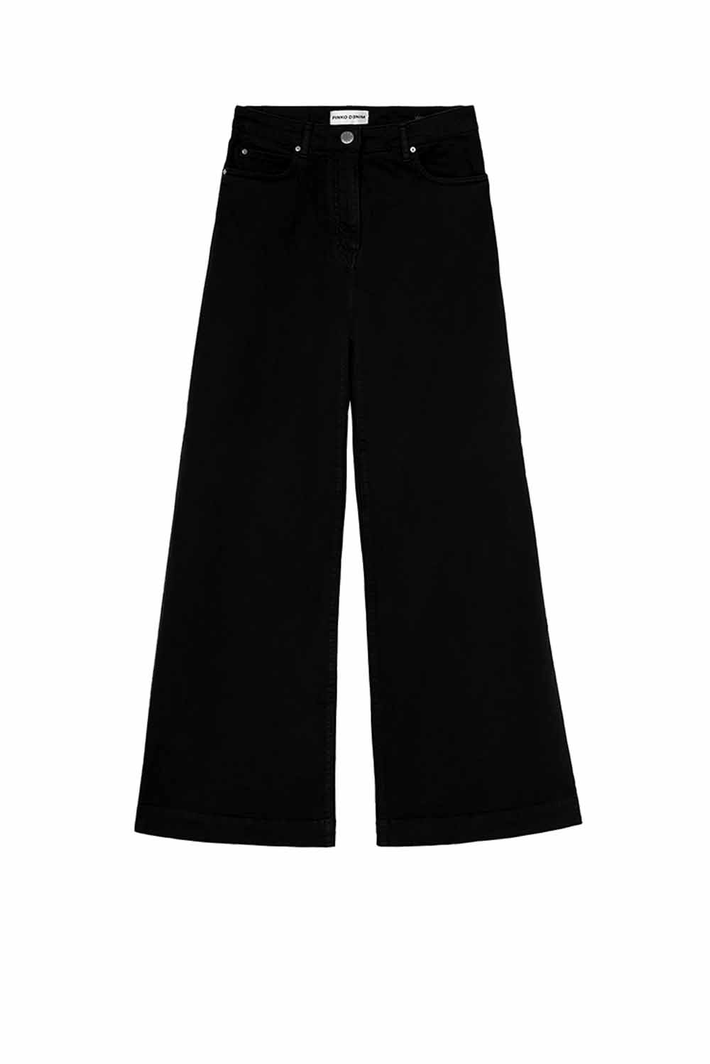  Pinko Pantaloni Wide Leg Nero Woman - 1