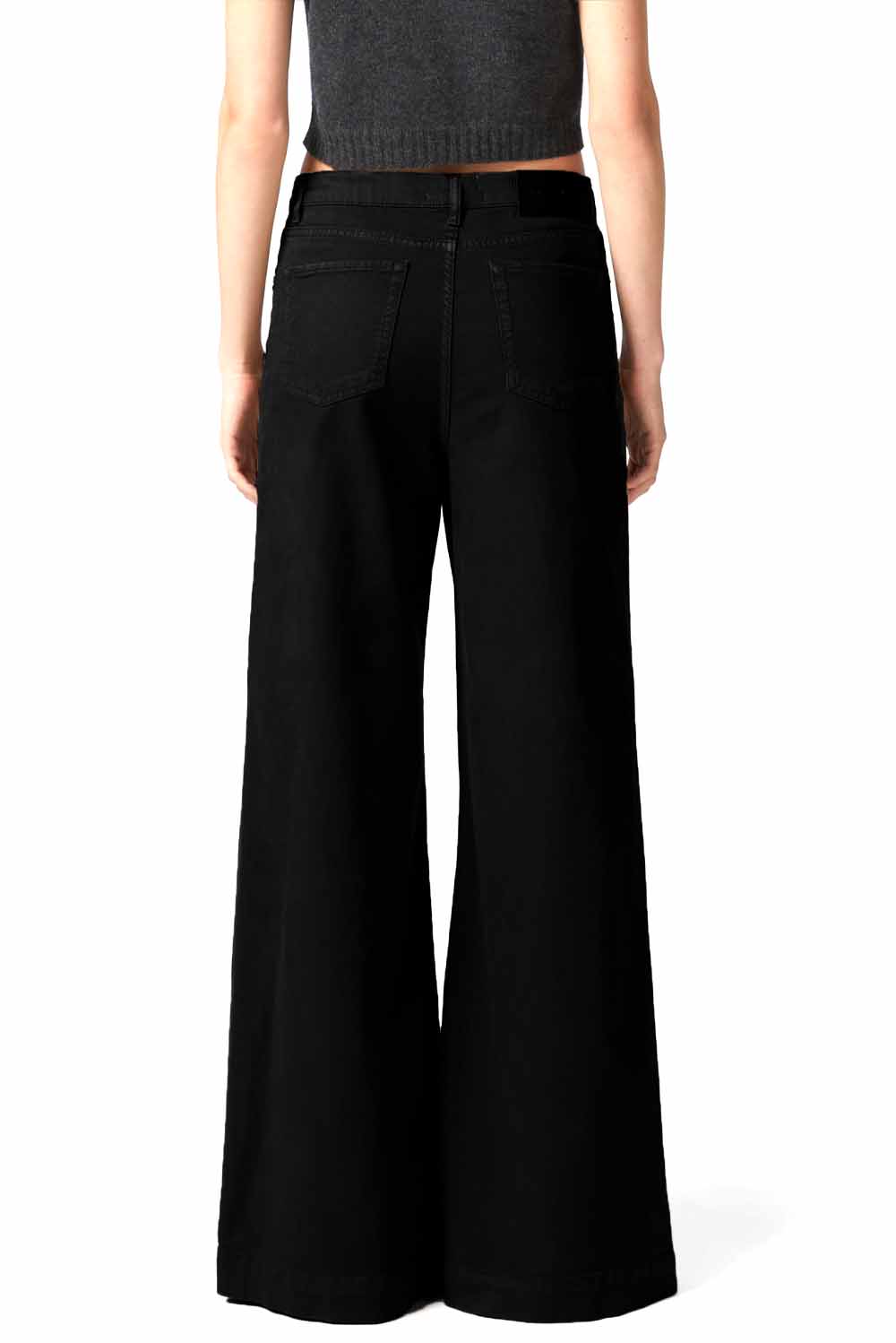  Pinko Pantaloni Wide Leg Nero Woman - 3