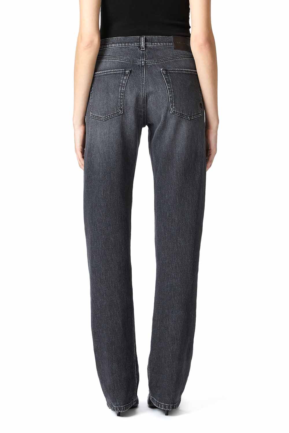  Pinko Jeans Dritti In Denim Dark Grey Woman - 3