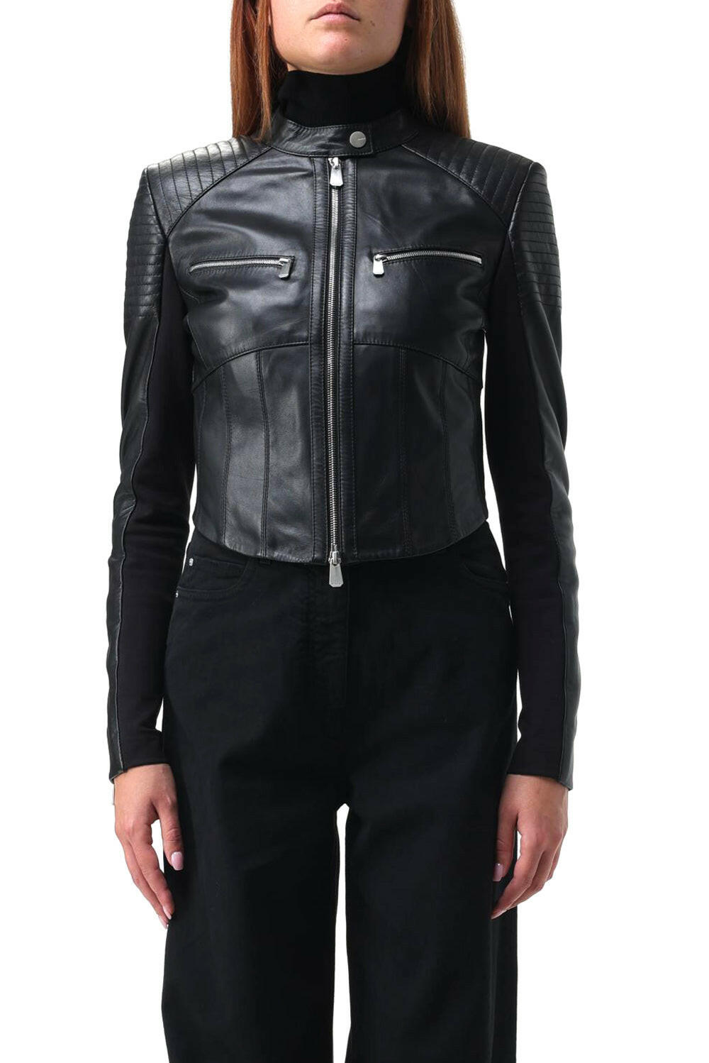  Pinko Giacca Biker Batman Nero Woman - 2