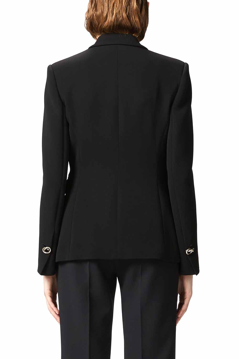  Pinko Blazer In Cady Tecnico Nero Woman - 3