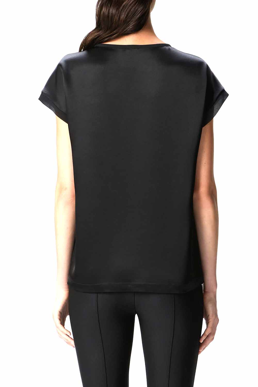  Pinko Blusa T-shirt Satin Nero Woman - 3