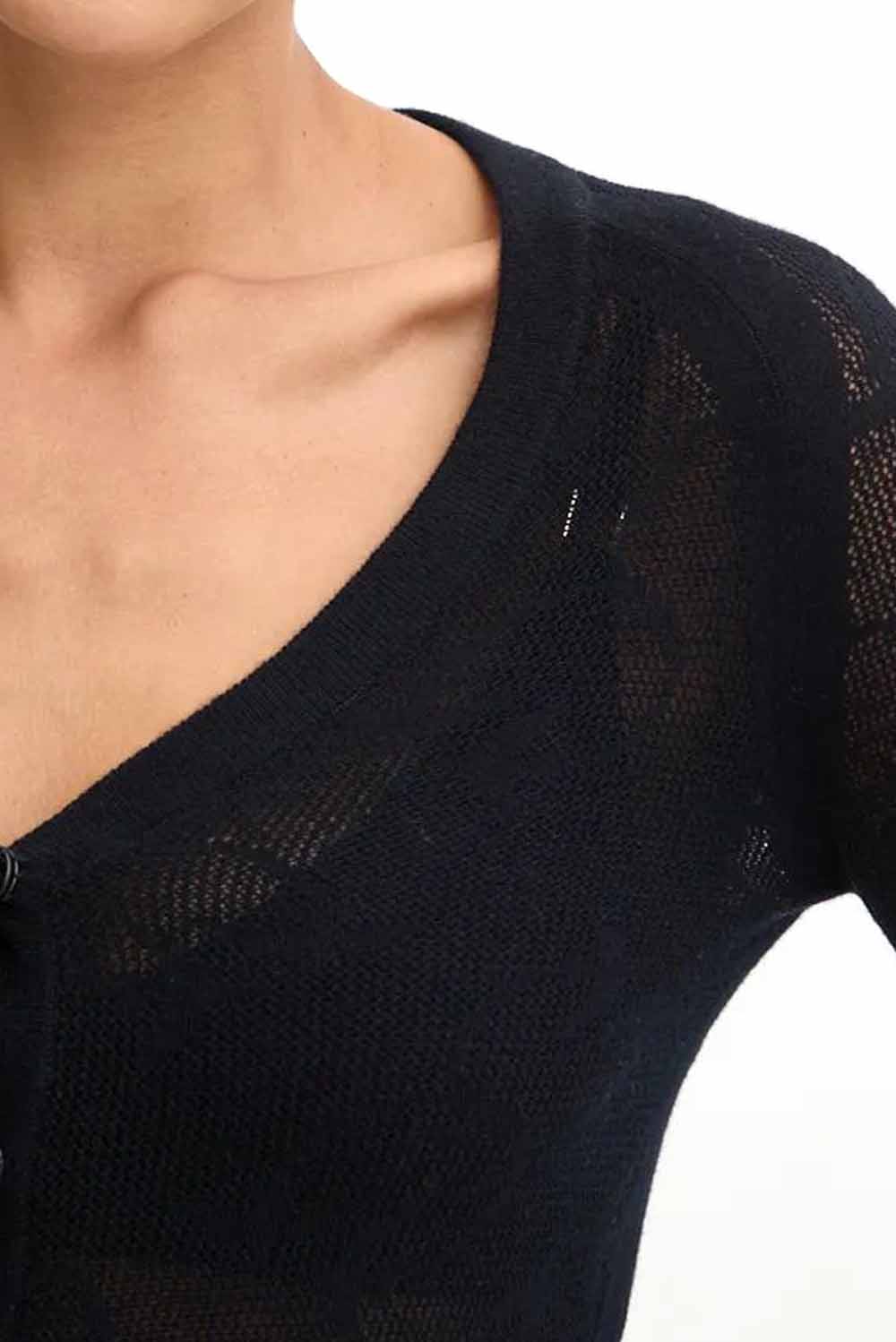  Pinko Cardigan In Lana Nero Woman - 4