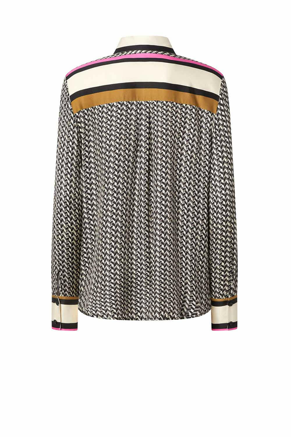  Pinko Camicia Stampa Foulard Beige Nero Woman - 2