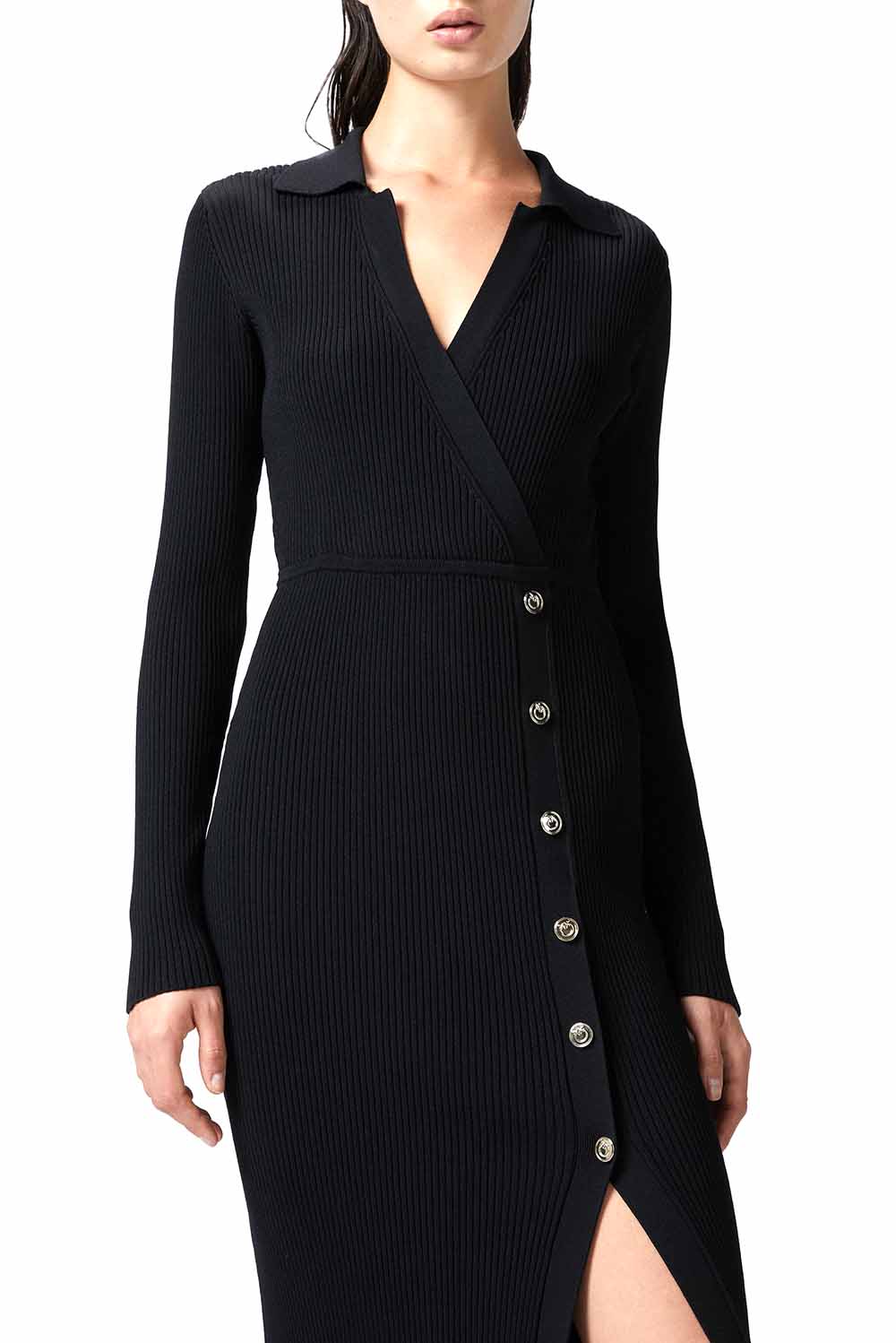  Pinko Abito Lungo In Maglia Nero Woman - 2