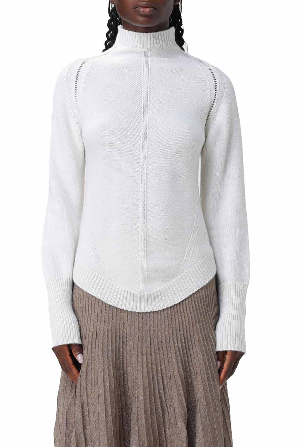  Pinko Pullover Misto Cachemire Bianco Woman - 2