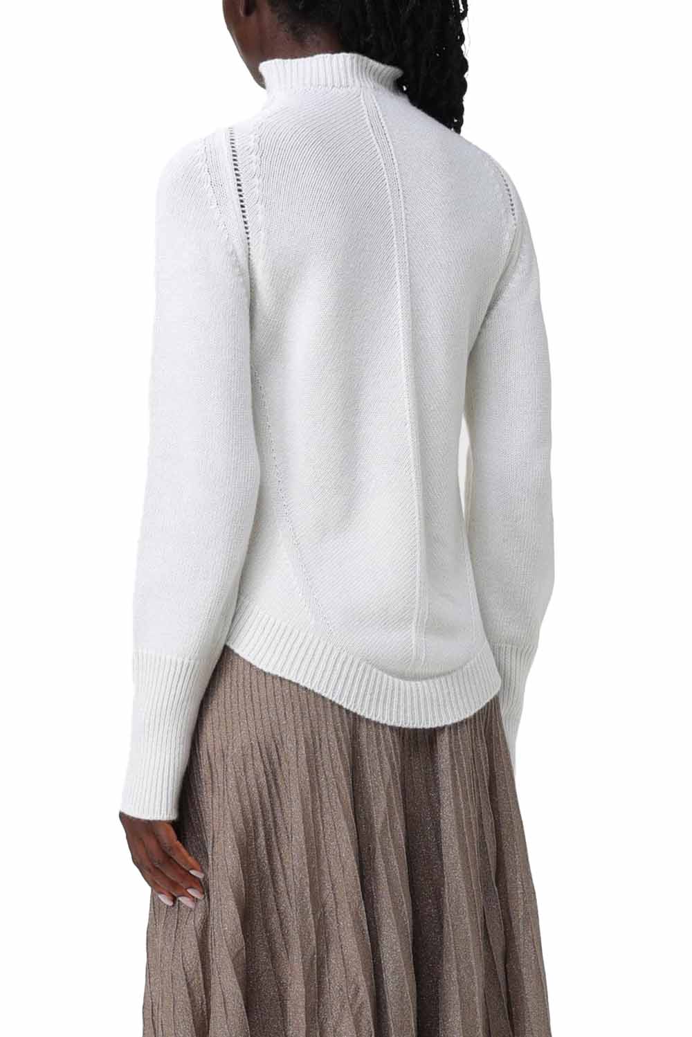  Pinko Pullover Misto Cachemire Bianco Woman - 3