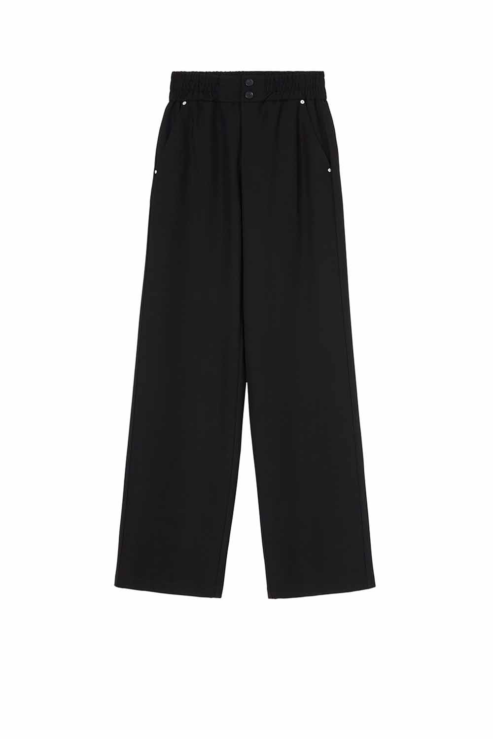  Pinko Pantaloni In Crêpe Nero Woman - 1