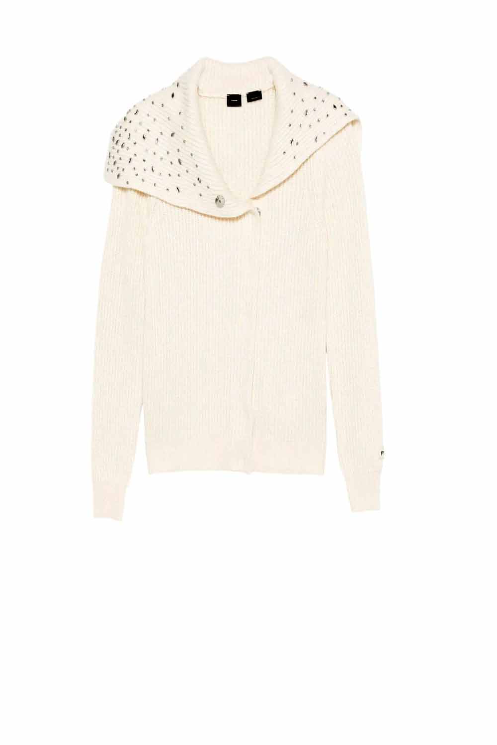  Pinko Cardigan Collo Alto Bianco Woman - 1