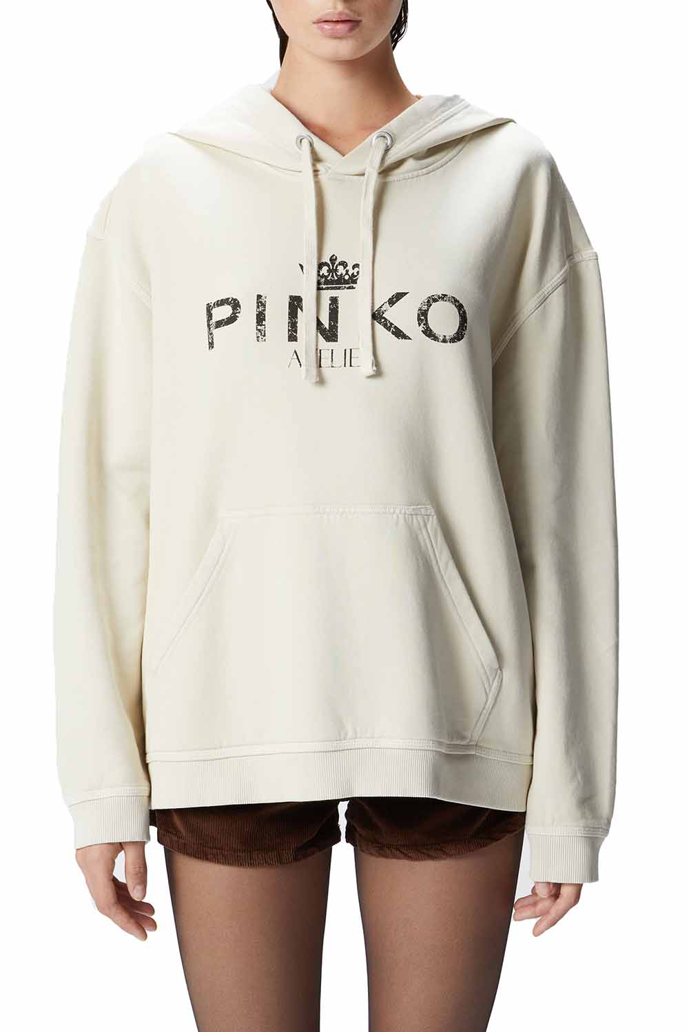  Pinko Felpa Cappuccio Atelier Beige Woman - 2