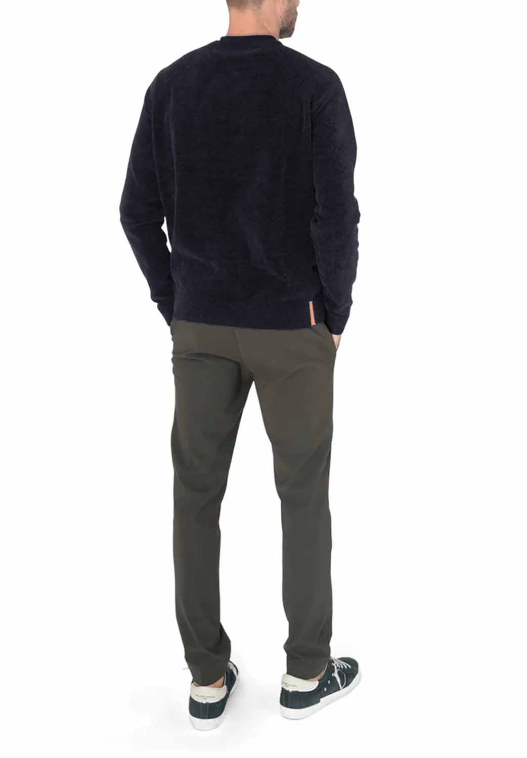  Rrd Velvet Round Knit Blue Black Uomo - 3