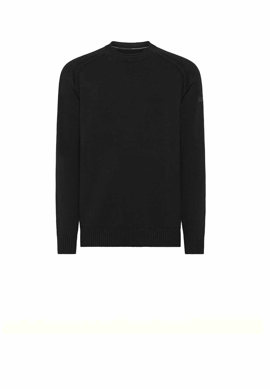  Rrd Cotton Plain Round Knit Nero Uomo - 1