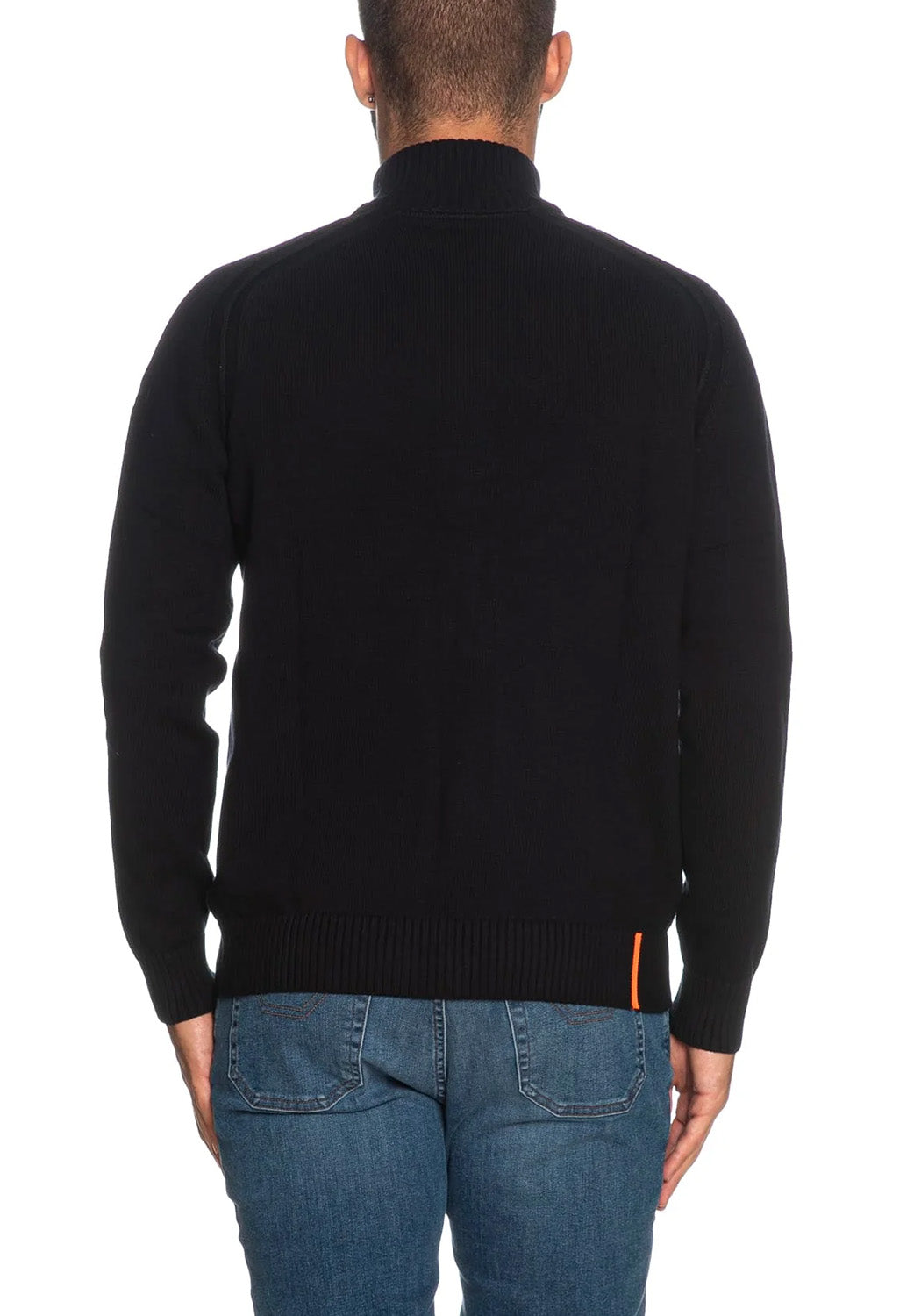  Rrd Cotton Plain Full Zip Knit Nero Uomo - 3