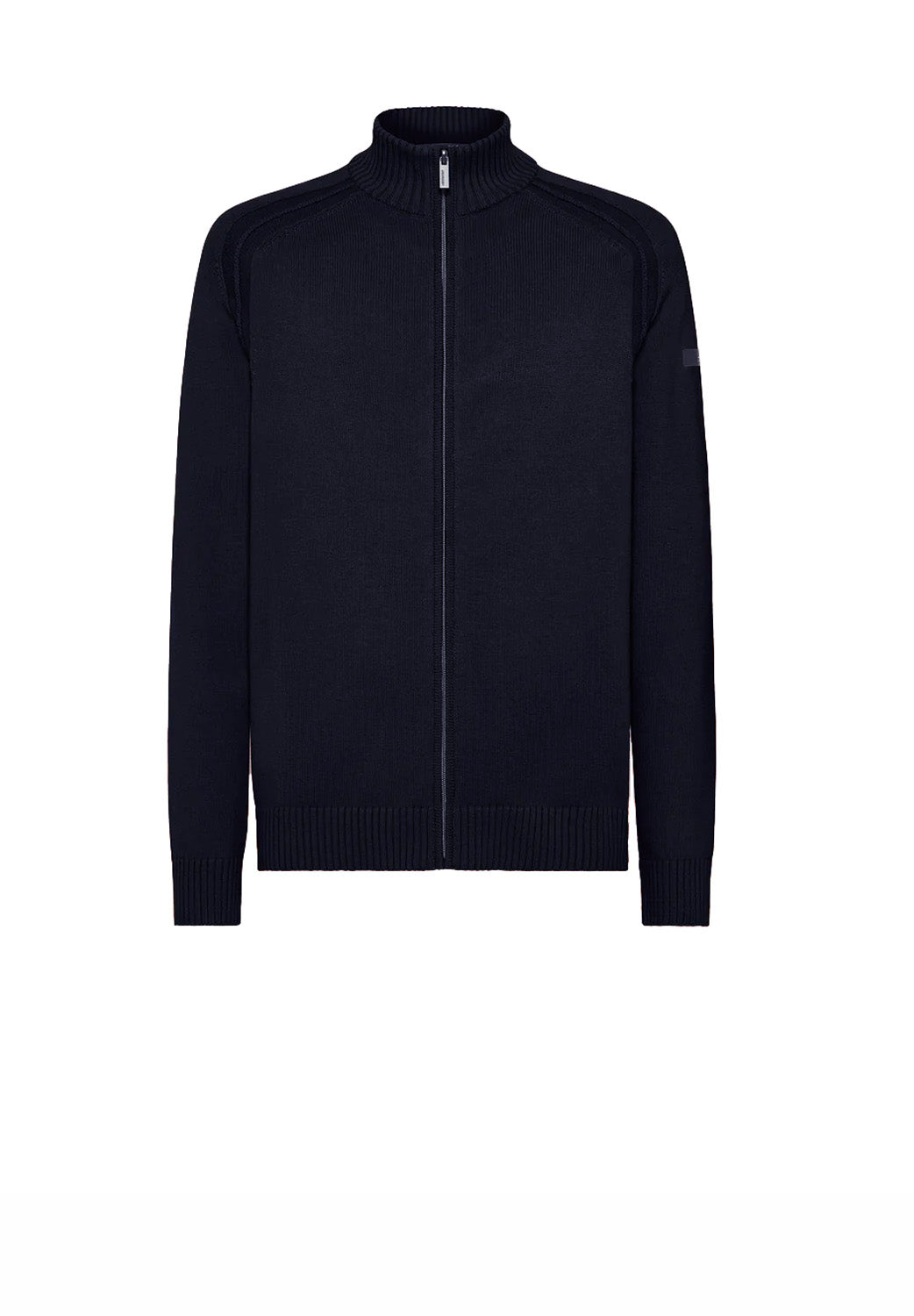  Rrd Cotton Plain Full Zip Knit Blue Black Uomo - 1