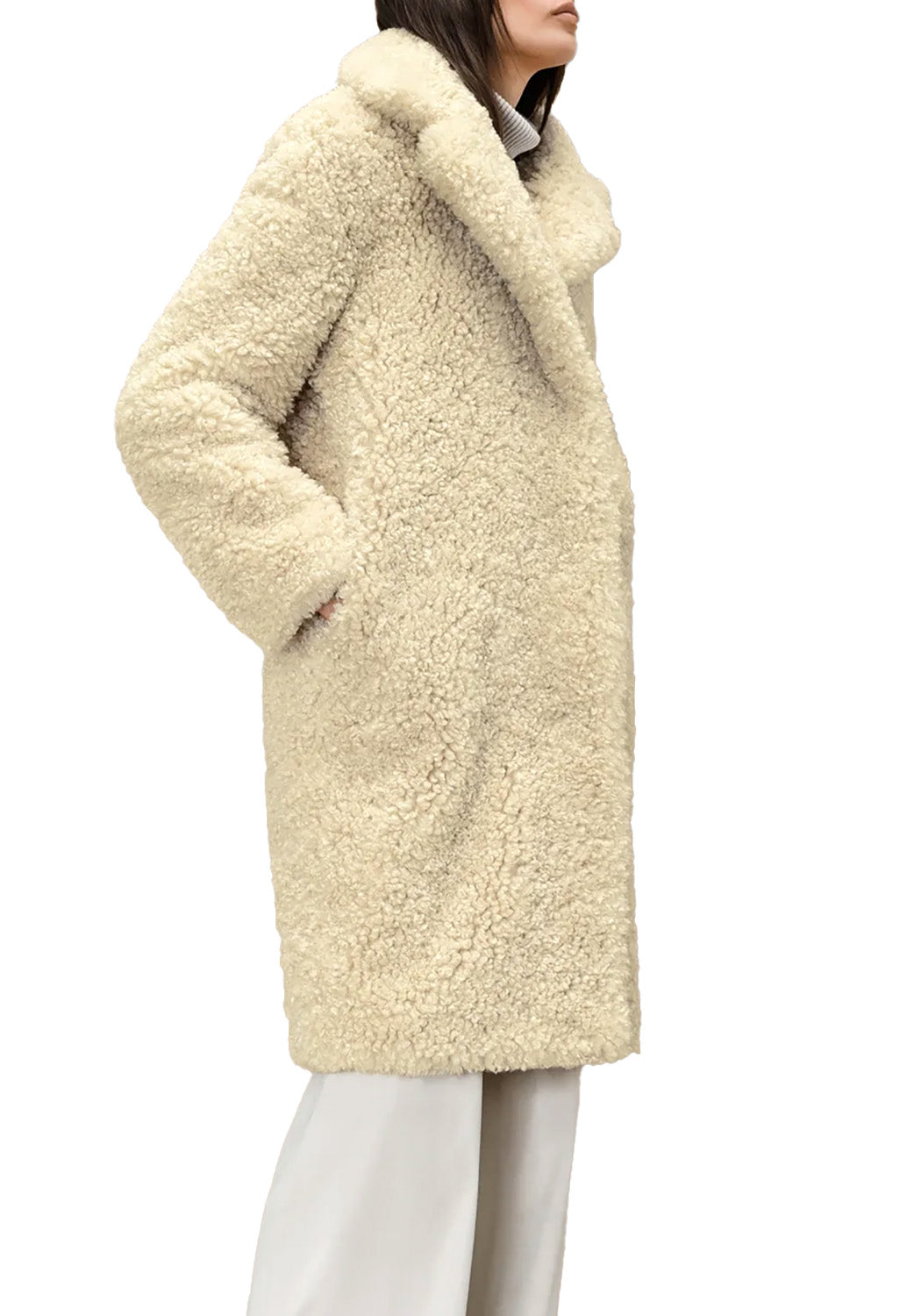  Rrd Lamb Coat Wom Giallo Macaro Woman - 2