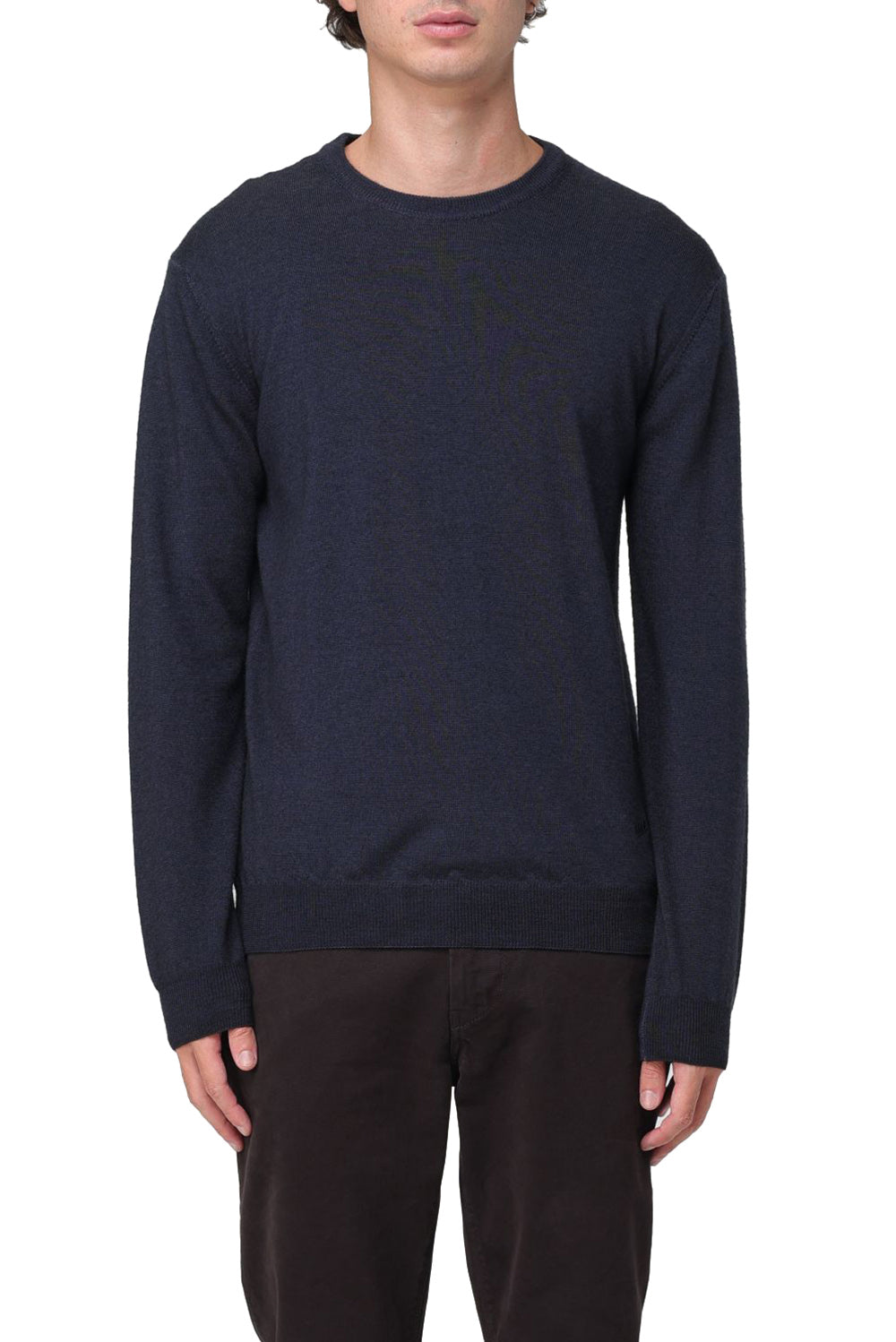  Woolrich Girocollo Melton Blue Uomo - 2