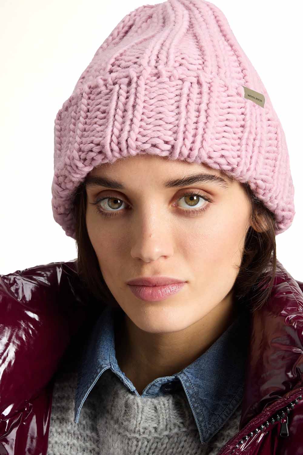  Woolrich Berretto Chunky Beanie Woodrose Woman - 2