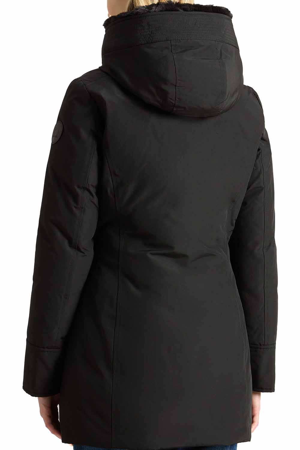  Woolrich Boulder Faux Parka Black Woman - 3