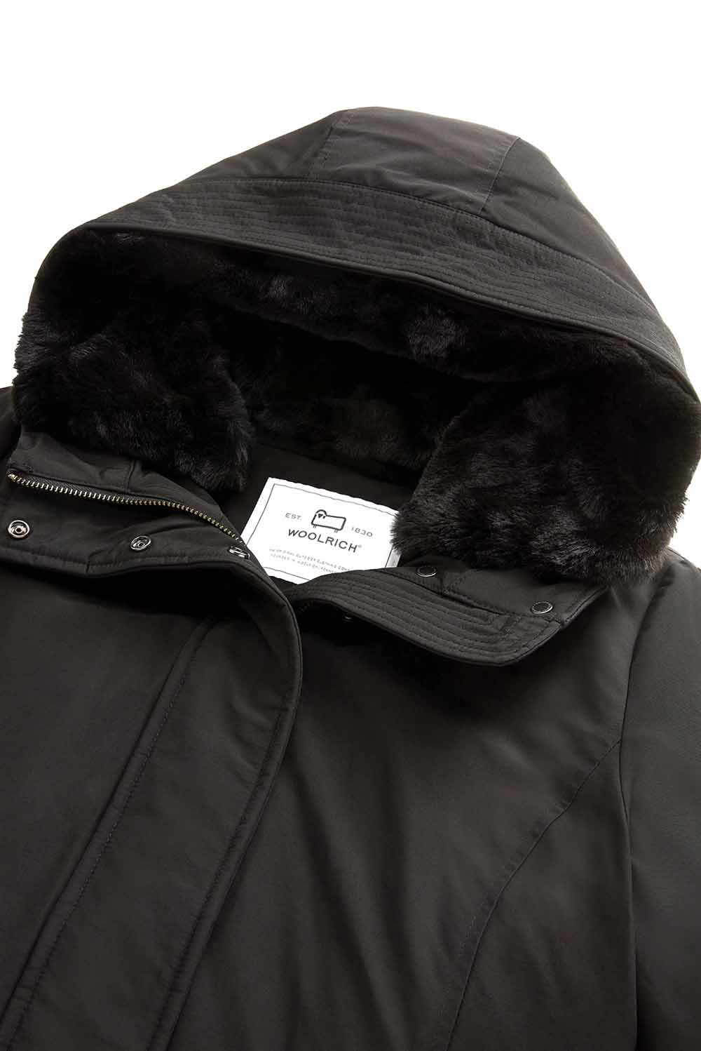  Woolrich Boulder Faux Parka Black Woman - 4