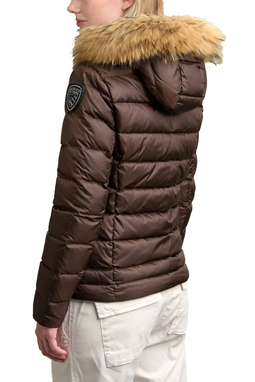  Blauer Piumino Trapuntato Colore Castagna Woman - 3
