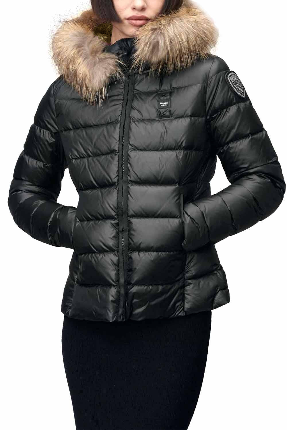  Blauer Piumino Trapuntato Colore Nero Woman - 1