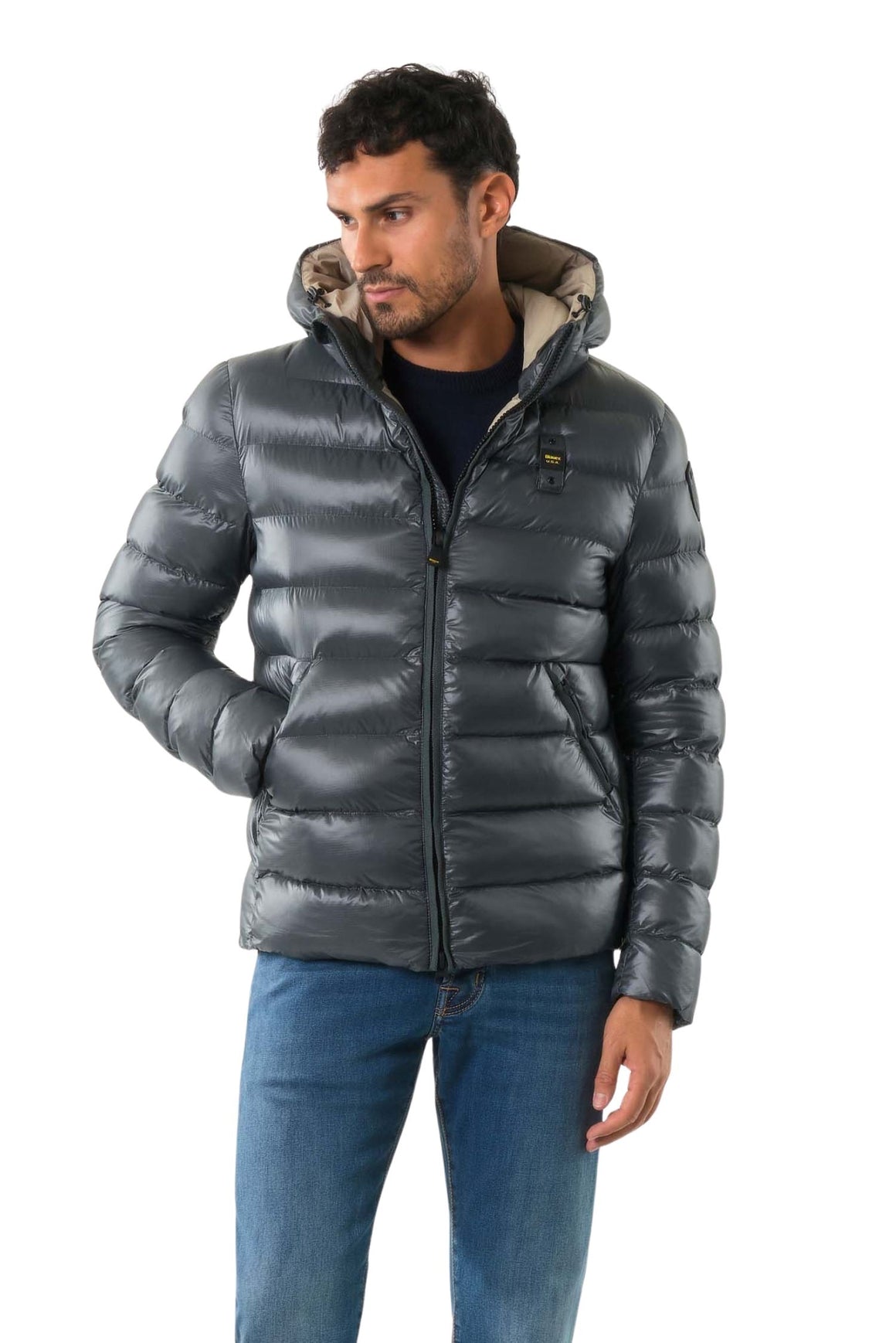  Blauer Piumino Adams Grigio Uomo - 2