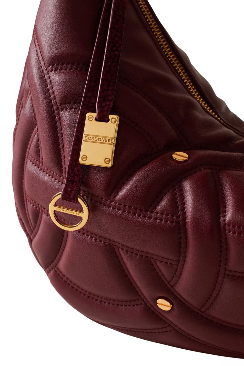  Borbonese Borsa Hobo Medium Merlot Woman - 3