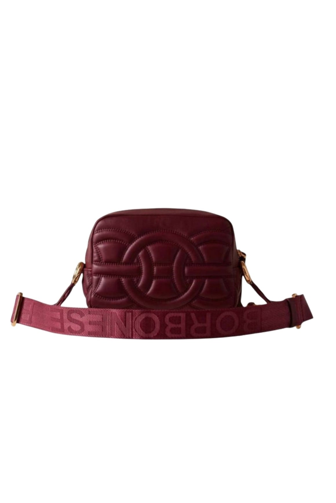 Borbonese Rondò Borsa Camera Case Small Merlot Woman - 3