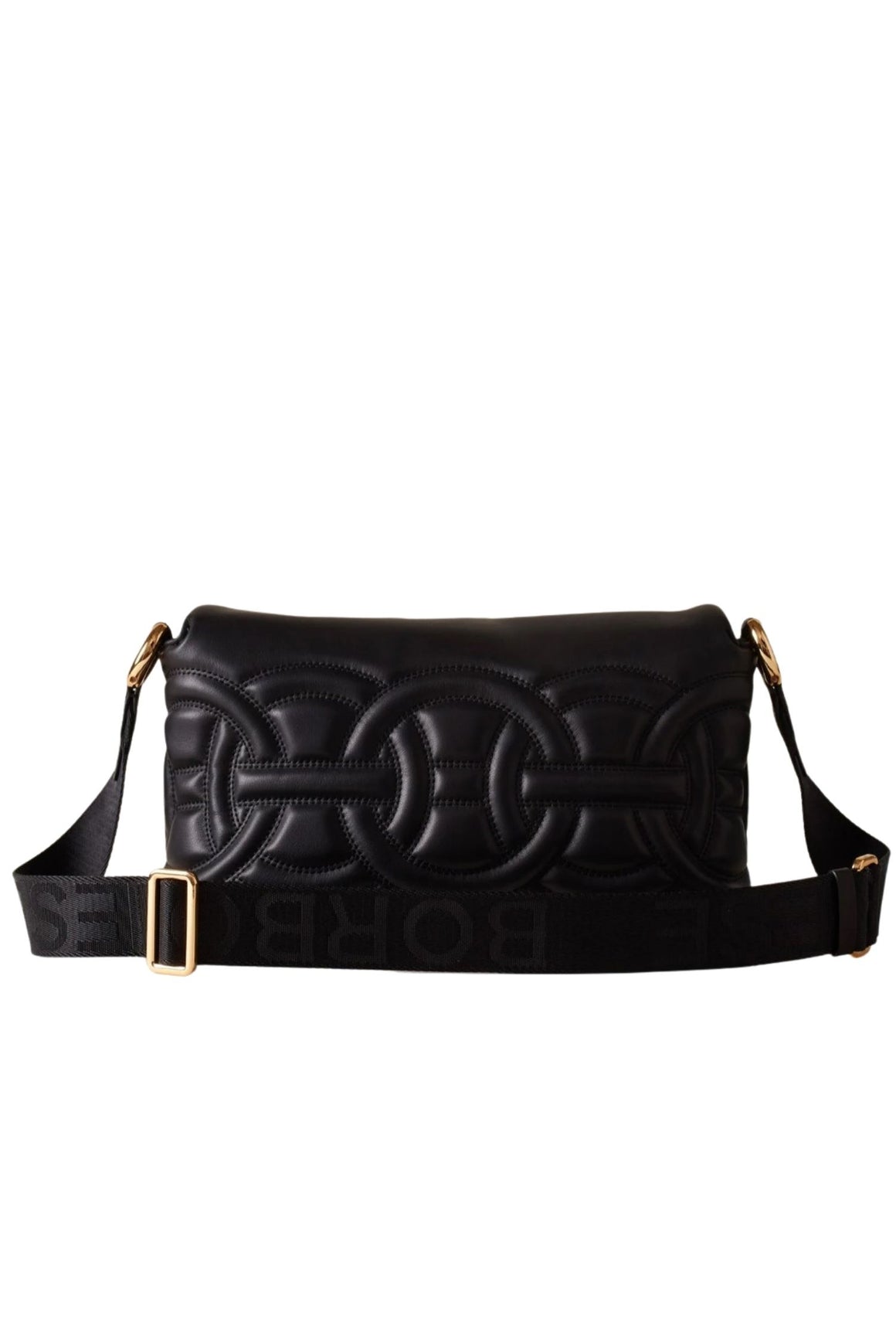 Borbonese Rondò Borsa Cross Over Small<br/> Nero Op Natural Woman - 3