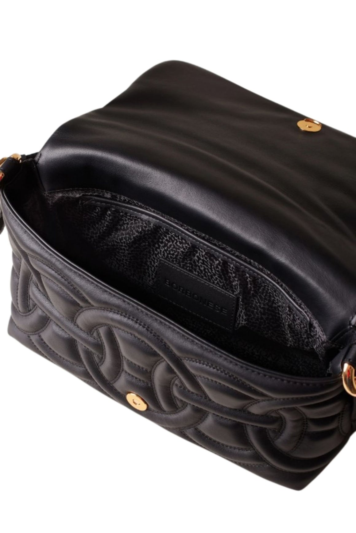  Borbonese Rondò Borsa Cross Over Small<br/> Nero Op Natural Woman - 4