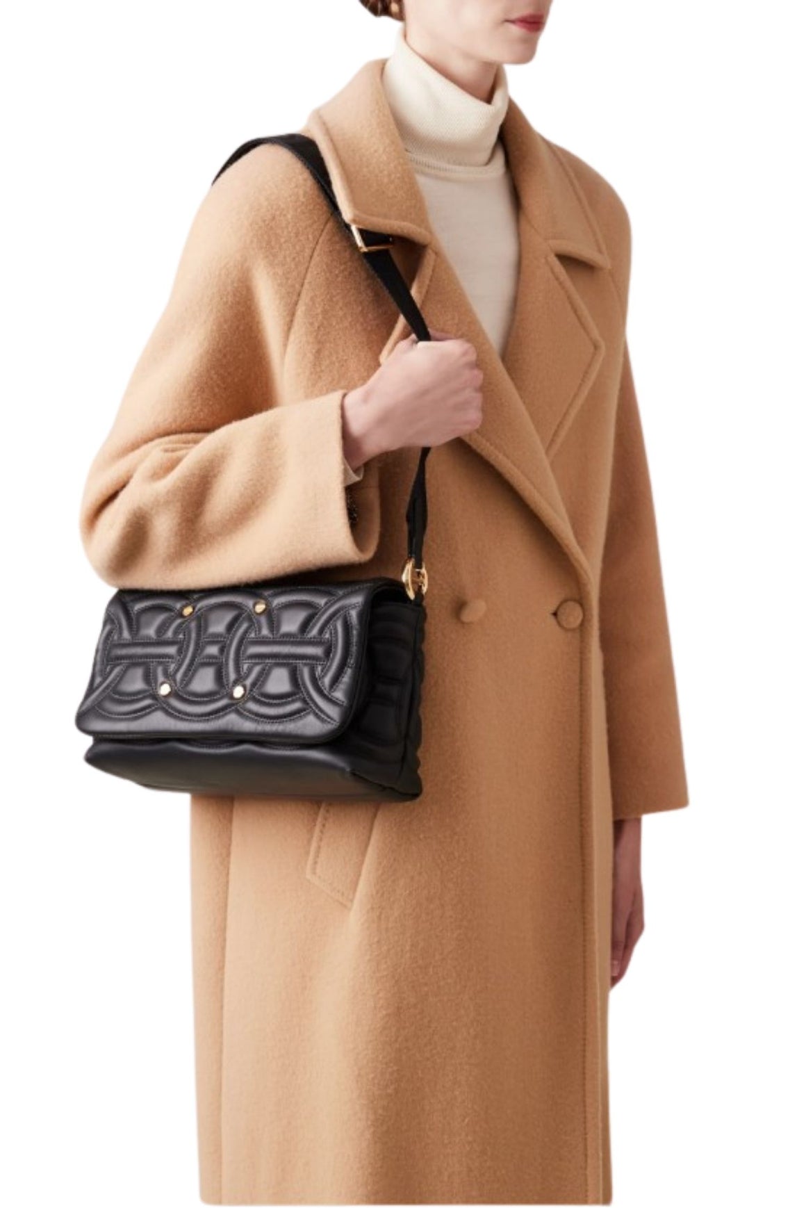  Borbonese Rondò Borsa Cross Over Small<br/> Nero Op Natural Woman - 5