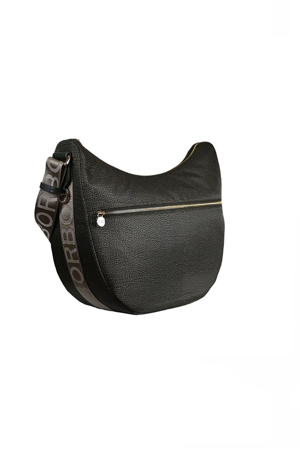 Borbonese Luna Bag Middle Alloro Woman - 2