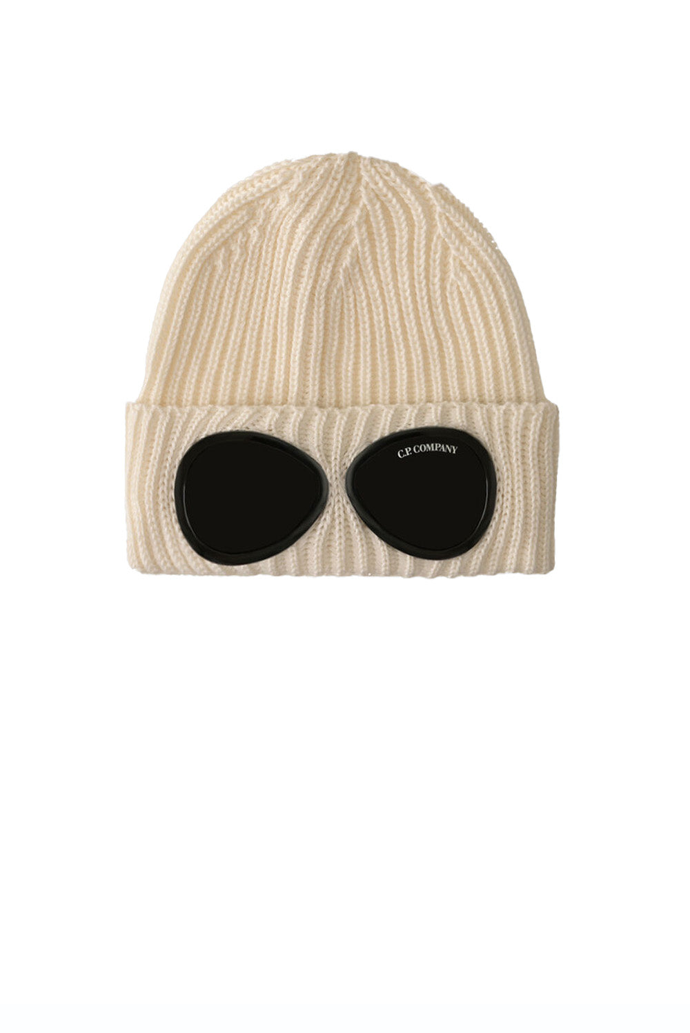  Cp Company Merino Wool Logo Google Gauze White Uomo - 1