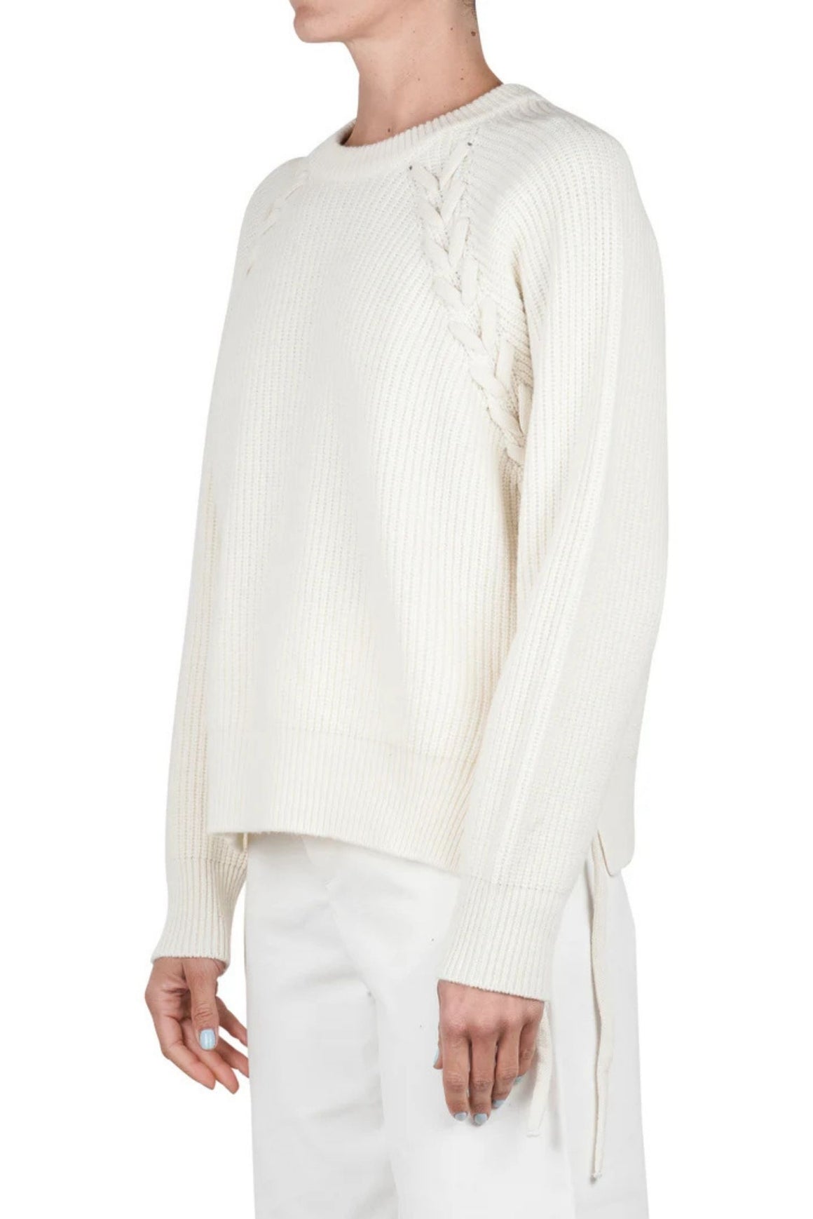  Jucca Maglione In Lana Con Intreccio Panna Woman - 1