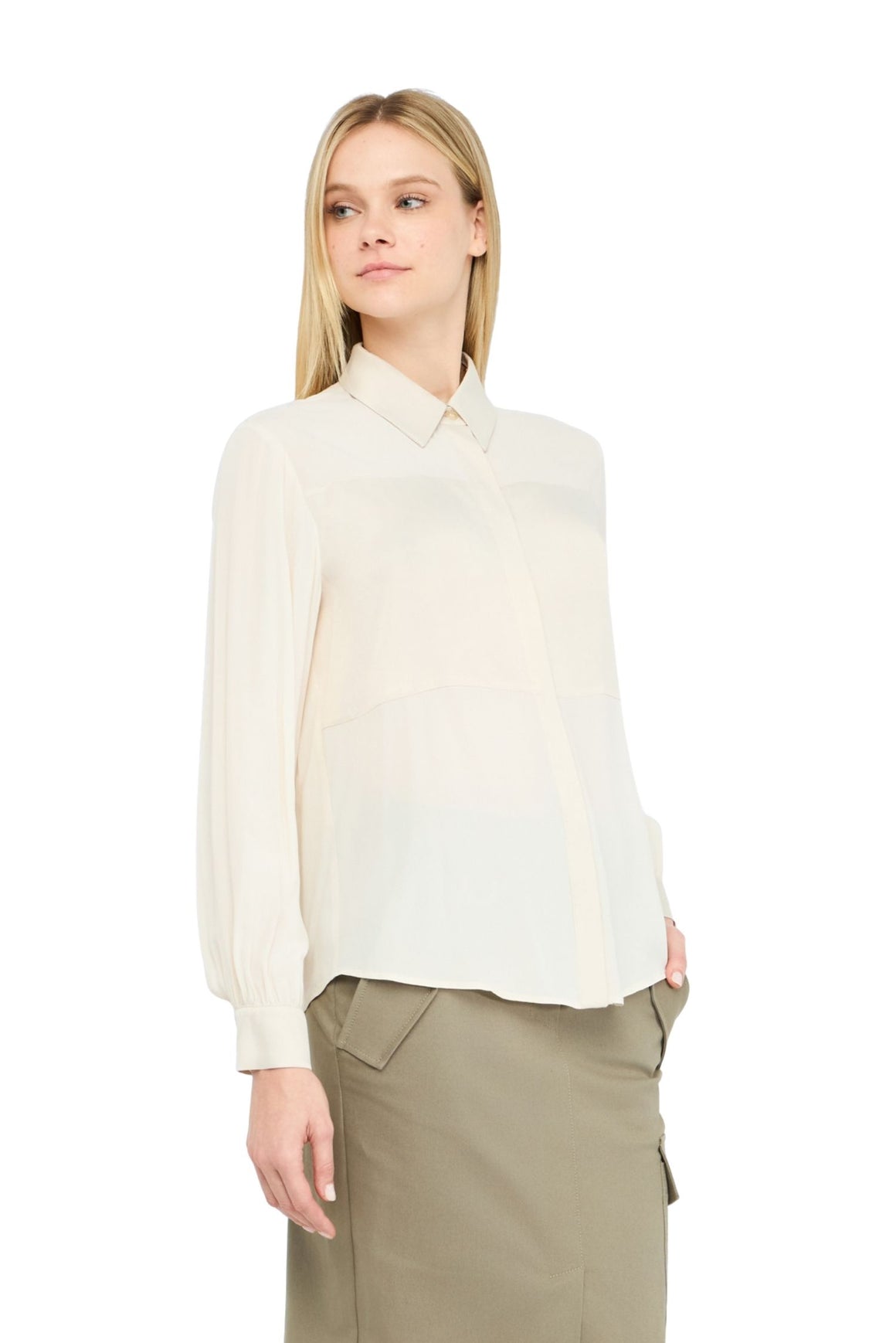 Liu Jo Camicia In Crêpe De Chine Natural Woman - 2