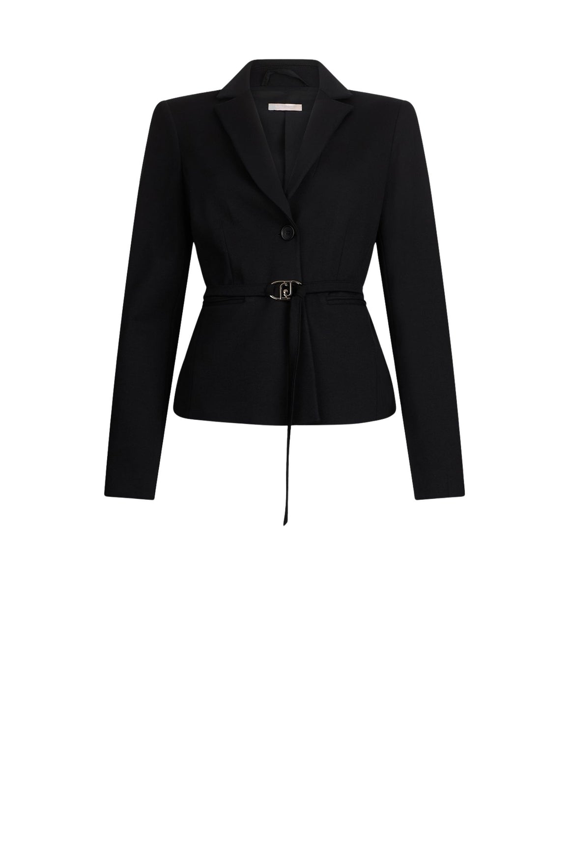  Liu Jo Jeans Giacca Con Cintura Logata Nera Nero Woman - 1
