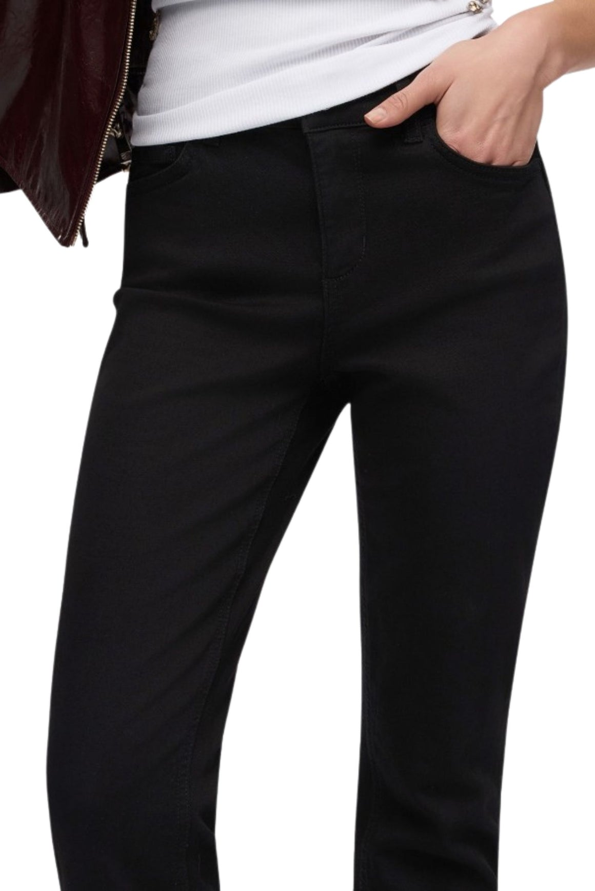  Liu Jo Jeans Skinny Con Risvolto Black Denim Woman - 3