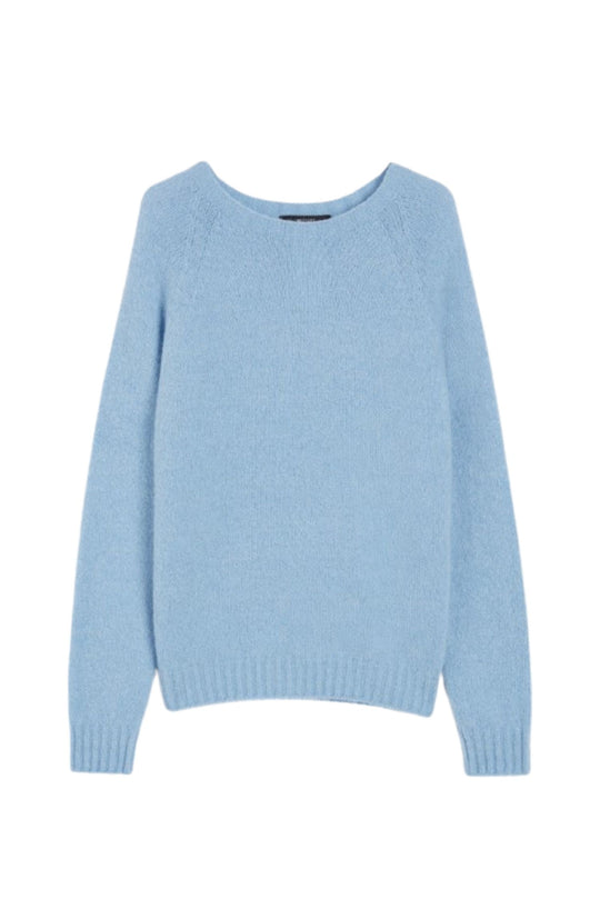 Max Mara Maglia in alpaca azzurro