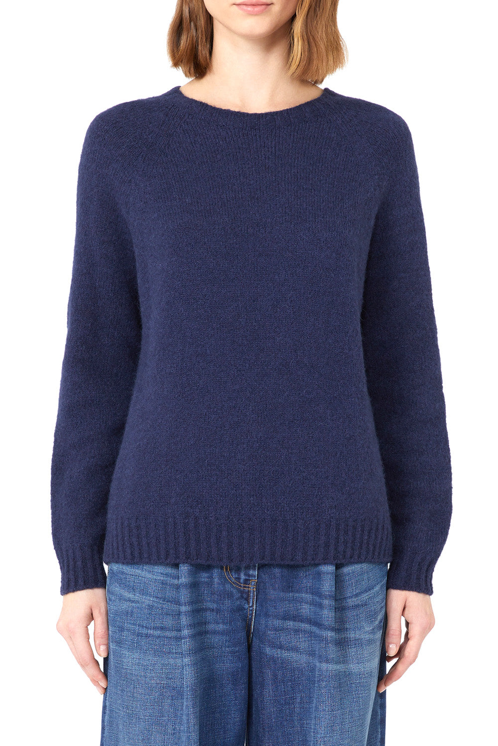 Max Mara Maglia In Alpaca Blu Marino Woman - 2