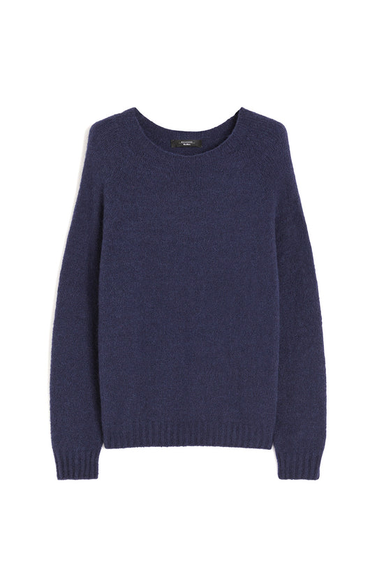 Max Mara Maglia in alpaca blu marino