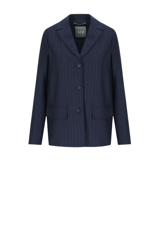 MAX MARA Blazer Monopetto Todi Blu Navy<BR/>