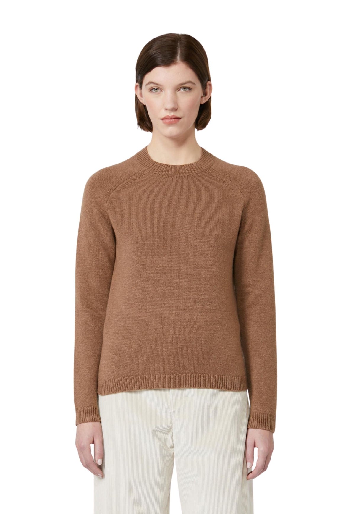  Max Mara Maglione Damasco Lana Cashmere Golden Camel Woman - 2