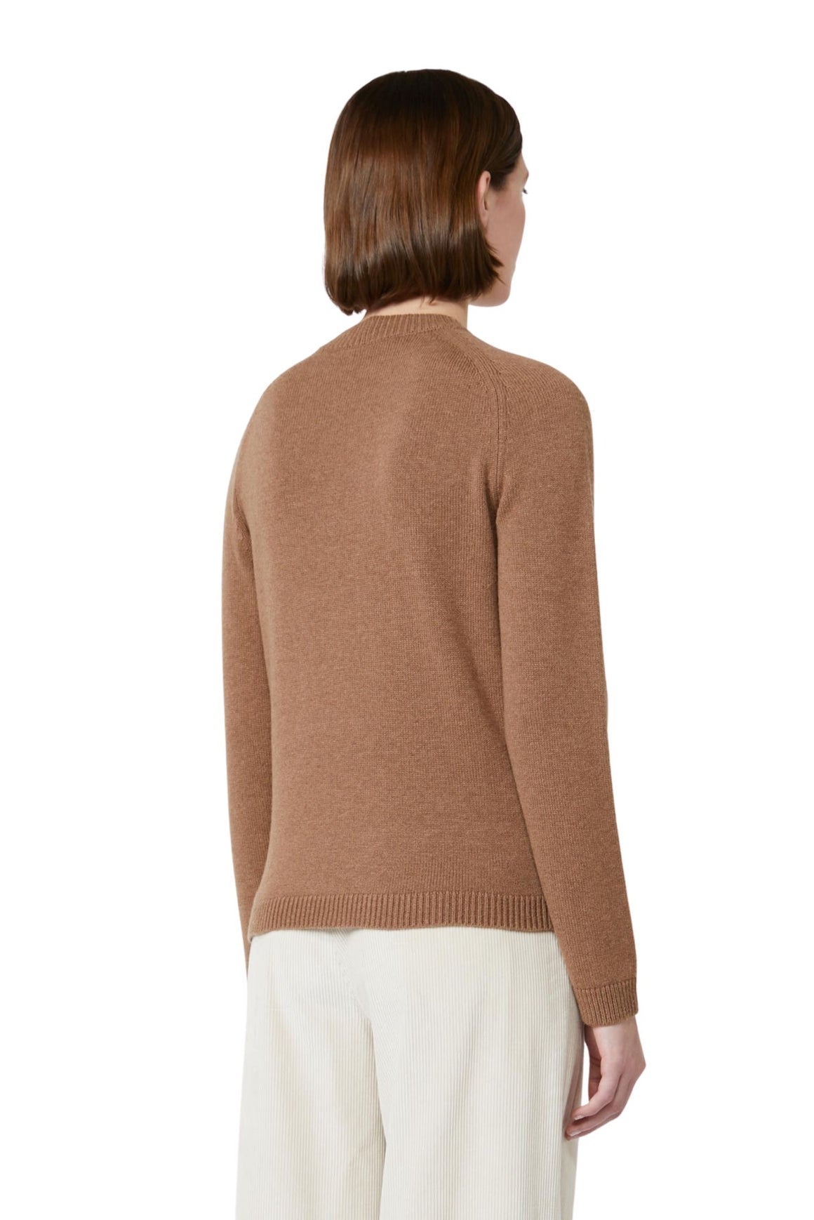  Max Mara Maglione Damasco Lana Cashmere Golden Camel Woman - 3