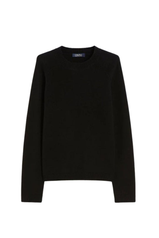 MAX MARA Maglione Damasco lana cashmere nero