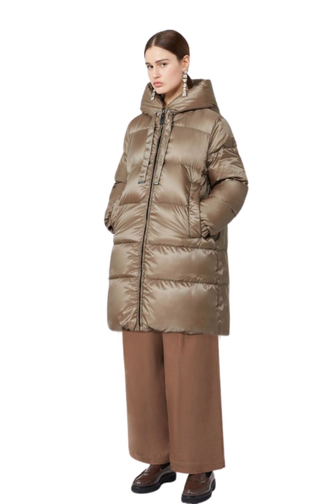  Max Mara Piumino Lungo Con Cappuccio Woman - 2