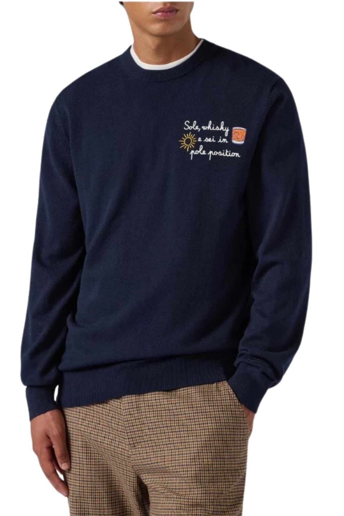  Mc2 Girocollo Heron Light Con Ricamo Sole Uomo - 2