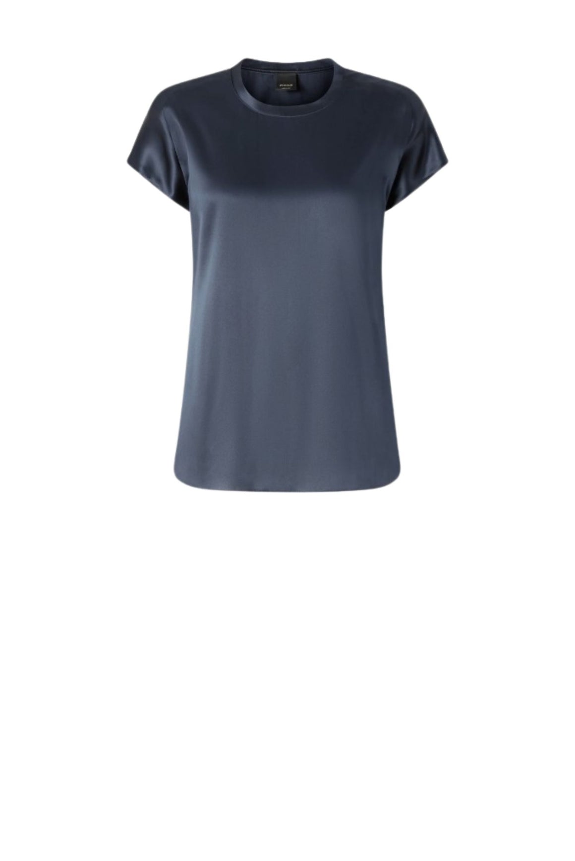  Pinko Blusa A Maniche Corte In Satin Colore Blu Woman - 1