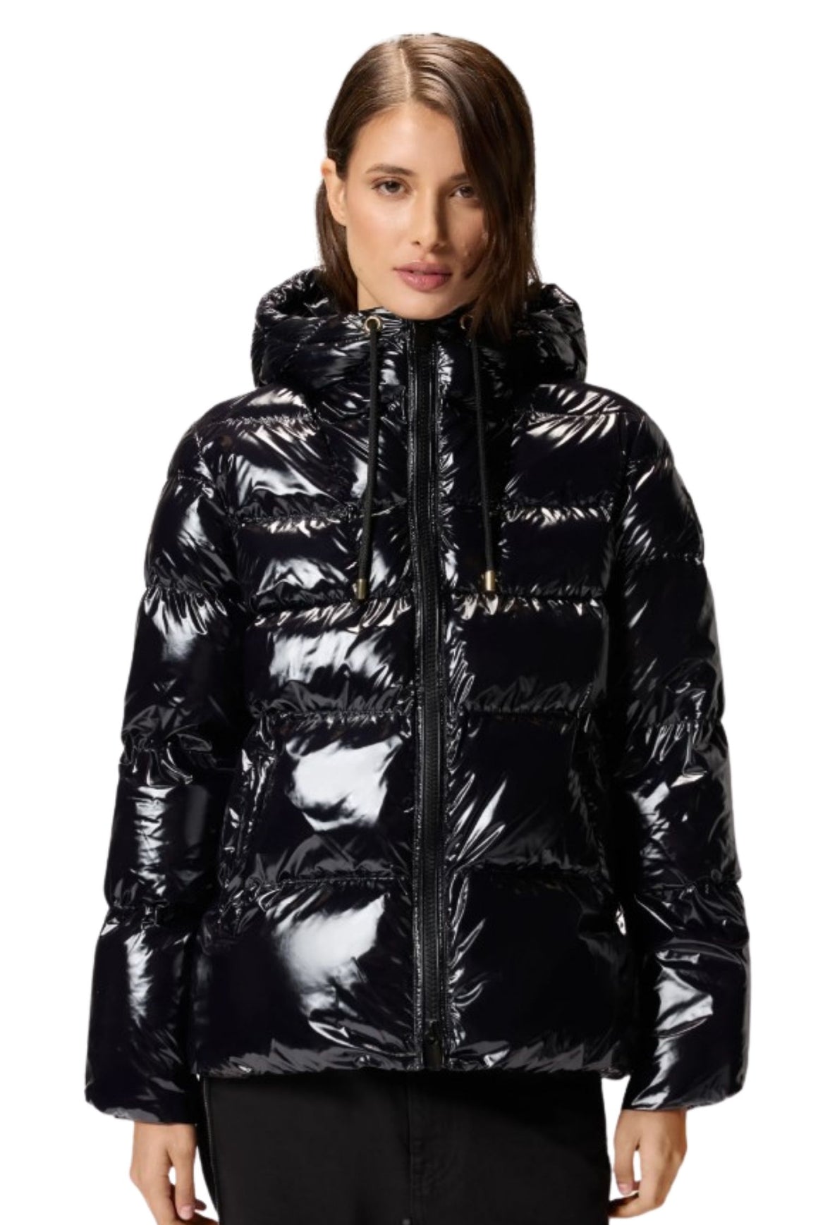  Pinko Piumino In Crystal Nylon Colore Nero Woman - 2