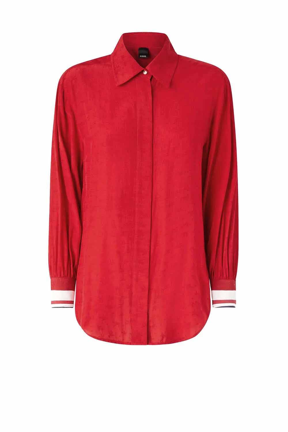  Pinko Camicia Cassata Rosso Salsa Woman - 1