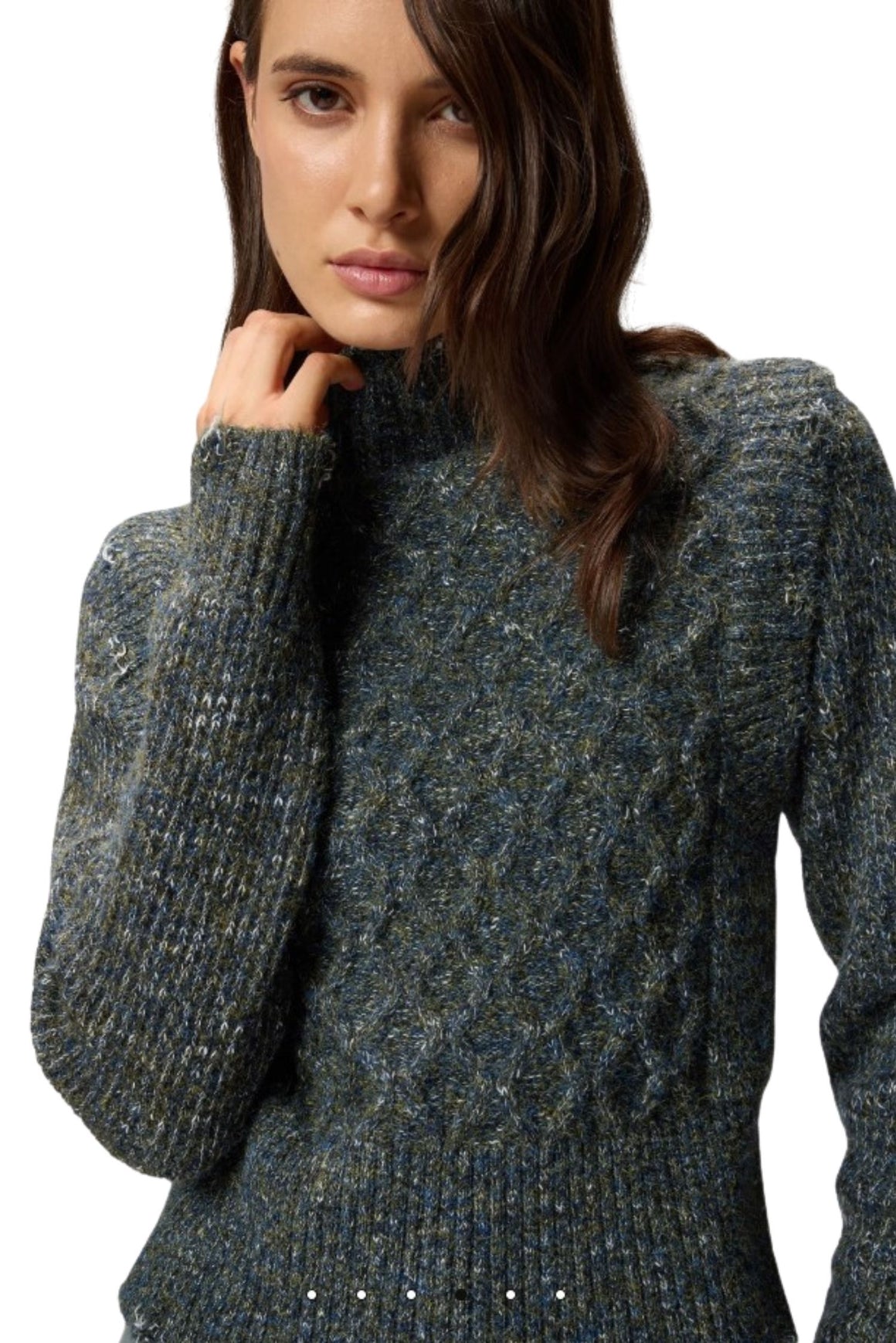 Pinko Dolcevita In Maglia A Trecce Multicolor Grigio Woman - 3